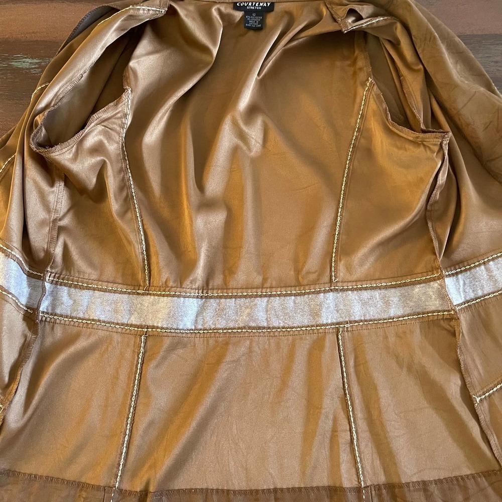 Women's Suit Skirt By Courtenay Faux Suede Sz 12 - Picture 5 of 12
